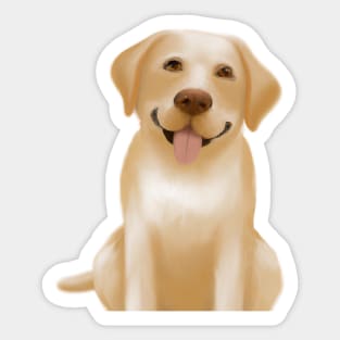 Cute Labrador Retriever Drawing Sticker